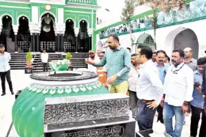 City official checks Lal Darwaza temple and Bibi-ka-Alam before Bonalu and Moharram