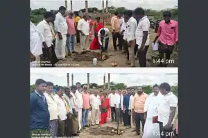 Dr. S.A. Sampath Kumar helps start Indiramma houses in Uppala Village