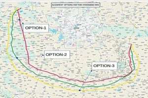 Regional Ring Road (RRR) South Alignment Finalised: Cabinet Chooses Option 2, Likely to Pass Through Manneguda & Rajapur