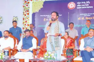 Kishan starts new lighting at Kacheguda railway station
