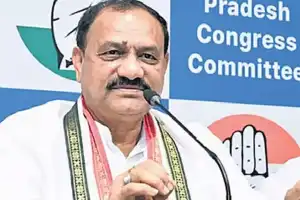 Mahesh Goud challenges Harish Rao to a public debate on Kaleshwaram