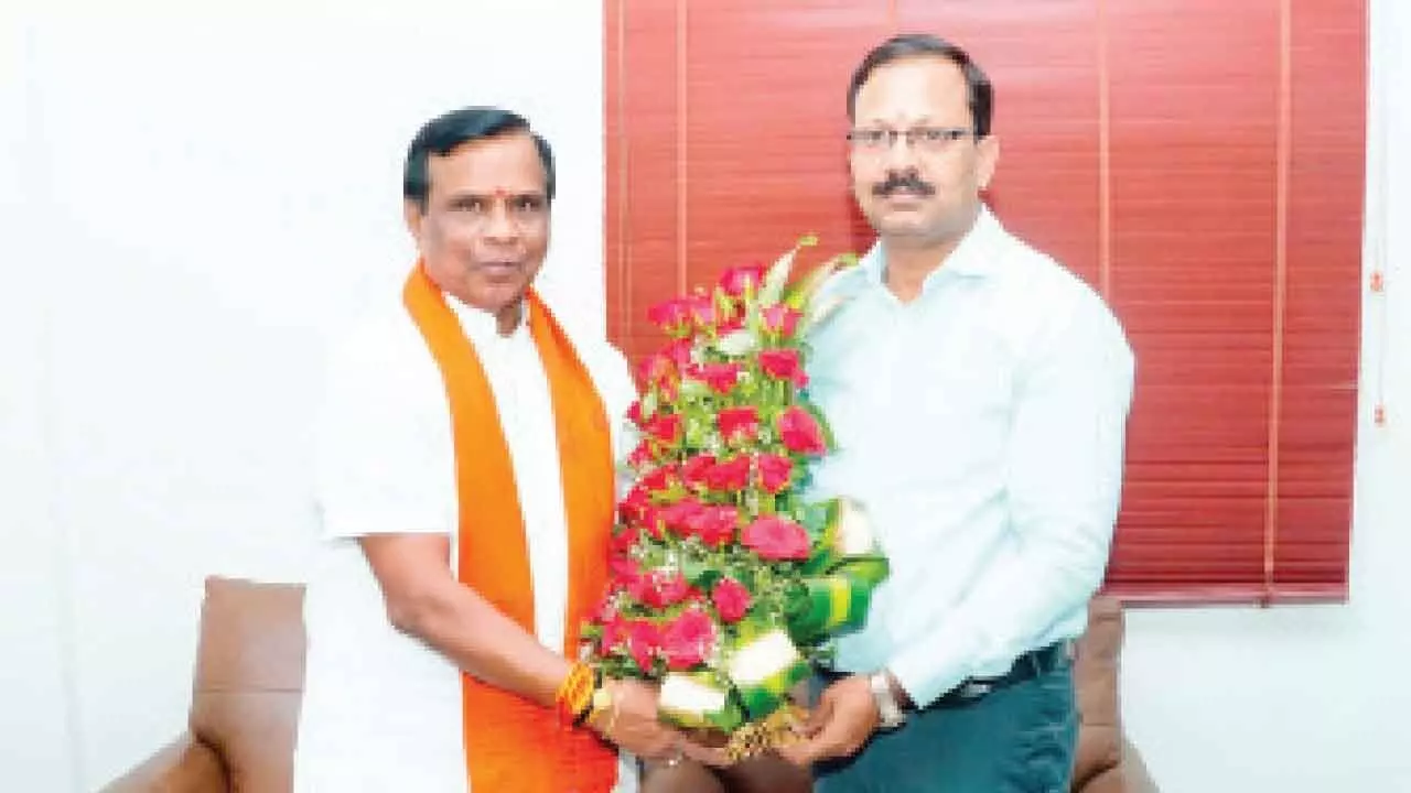 MLA Dhanpal meets with Collector