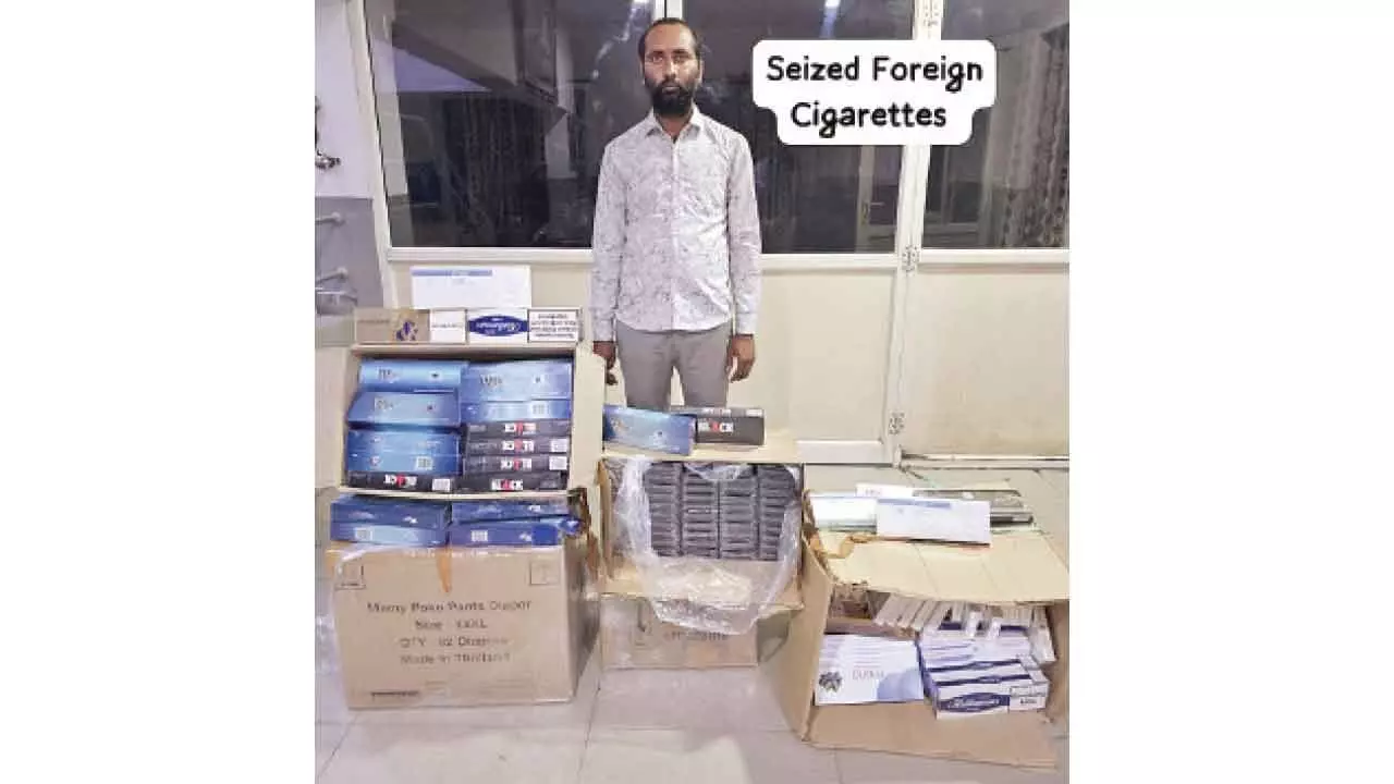 Person arrested for selling foreign cigarettes; stocks worth Rs 7 lakh seized in city