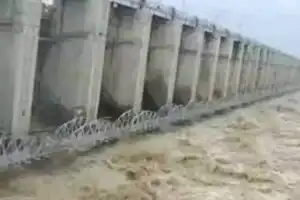 PJP Dam Almost Full; Spillway Gates Open to Control Water Flow