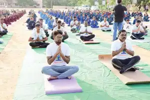 Yoga is important for reducing stress says Collector
