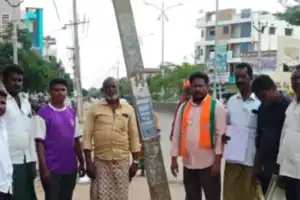 BJP Calls for Quick Removal of Electric Poles on Ayija Main Road