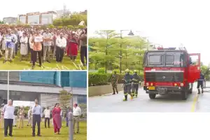 Fire drill held at TGICCC towers to check emergency readiness