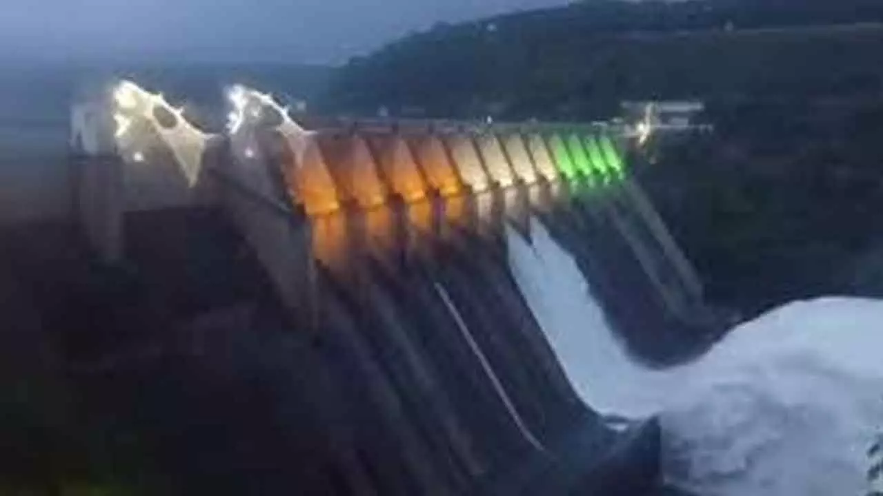 Floodwaters Enter Srisailam Reservoir; Gates Opened to Release Water