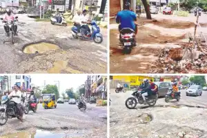 Hyderabad: Rains stop but roads remain damaged
