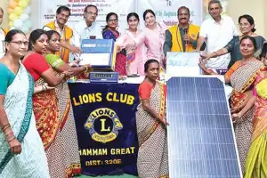Lion’s Club gives solar panels to Anganwadi centers
