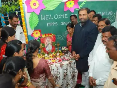 MLA Anirudh Reddy and Principal Secretary Yogita Rana Open AI Computer Lab in Jadcherla