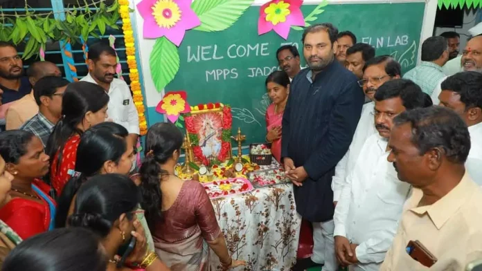 MLA Anirudh Reddy and Principal Secretary Yogita Rana Open AI Computer Lab in Jadcherla