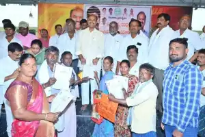 MLA Bandla Krishna Mohan Reddy Gives Housing Approval Letters to Gadwal Residents