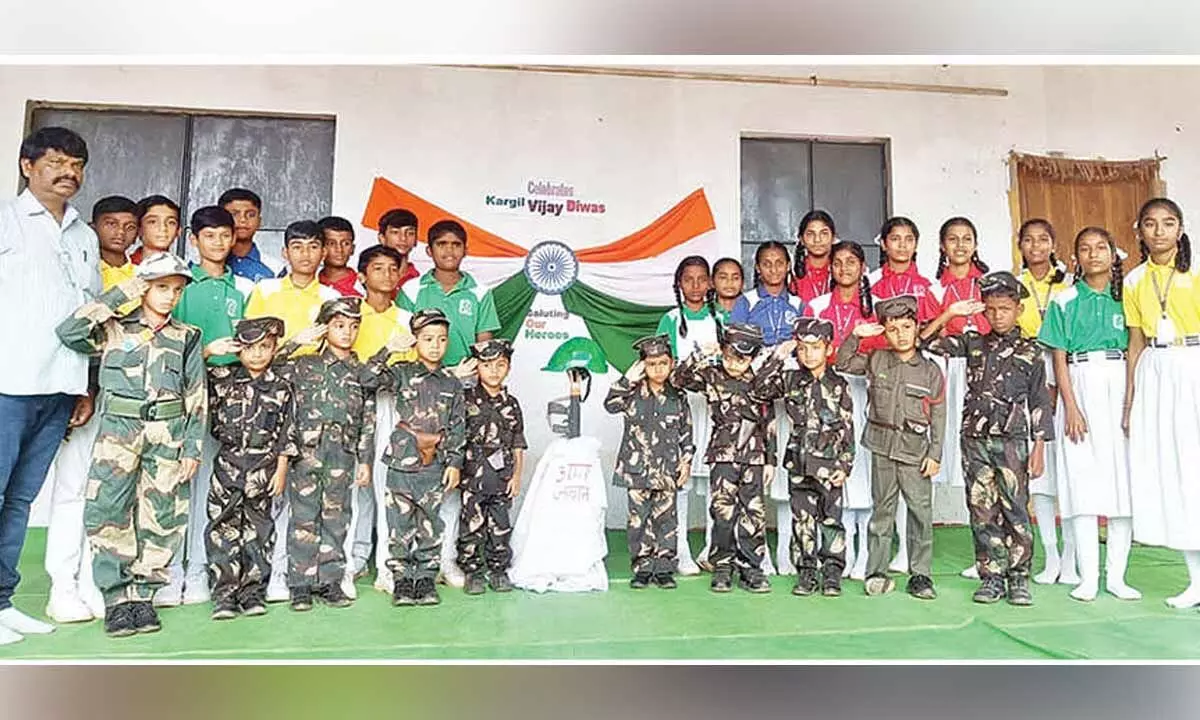 Nagabhushanam School celebrates Kargil Vijay Diwas