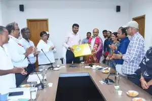 Officer Ramesh Babu Honored at Farewell Ceremony; Collector Praises His Service