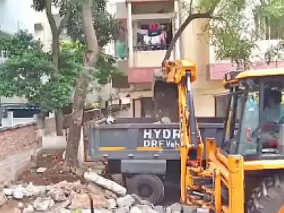 Residents celebrate removal of Habsiguda barrier wall