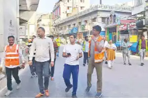 RV Karnan checks cleanliness campaign
