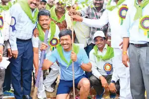Singareni CMD plants 500 trees for Van Mahotsav event
