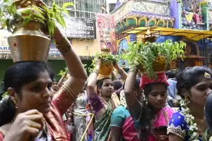 Worshippers Celebrate Bonala Festival with Special Ceremony at Uppuguda Temple