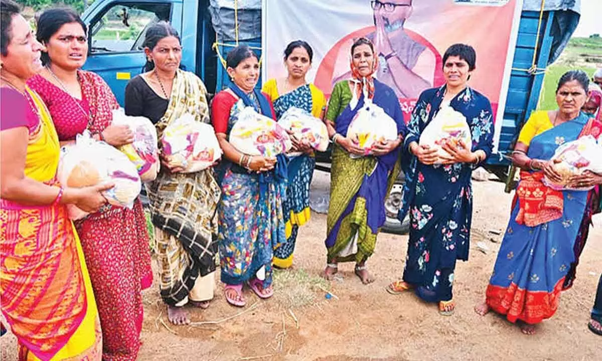 Aid packages given to flood victims