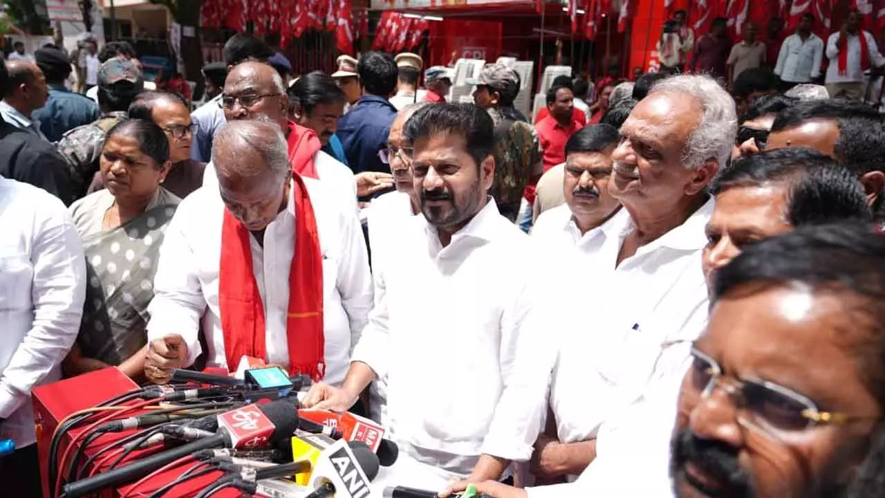Chief Minister Revanth Reddy attended the funeral of former MP Suravaram Sudhakar Reddy in Hyderabad