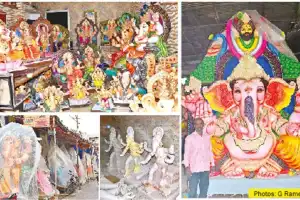 Colorful Ganesha statues boost festival spirit in Hyderabad