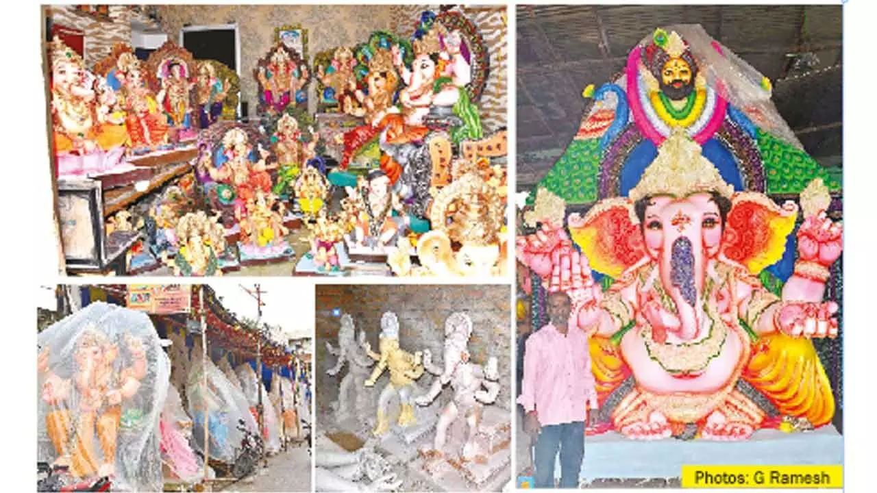 Colorful Ganesha statues boost festival spirit in Hyderabad