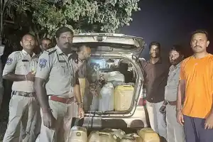 Diesel thieves run away after spotting police