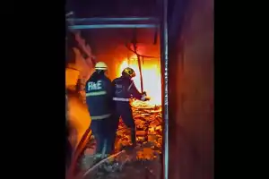 Fire at Balaji Ghee Store in Ameerpet, No Injuries