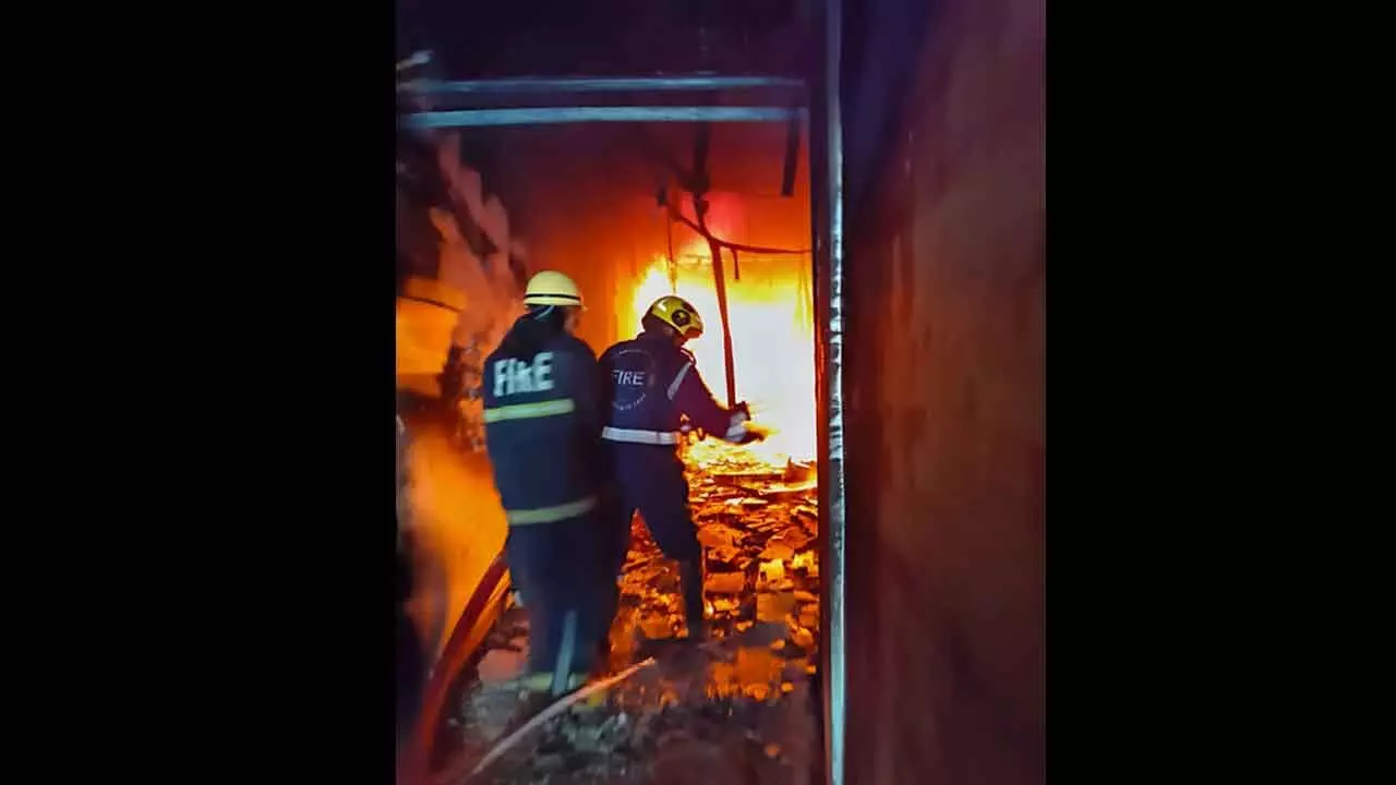 Fire at Balaji Ghee Store in Ameerpet, No Injuries