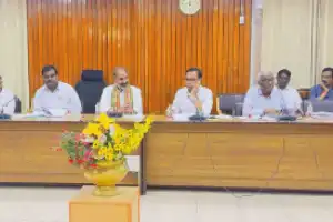 Government official checks irrigation projects and asks for quicker completion
