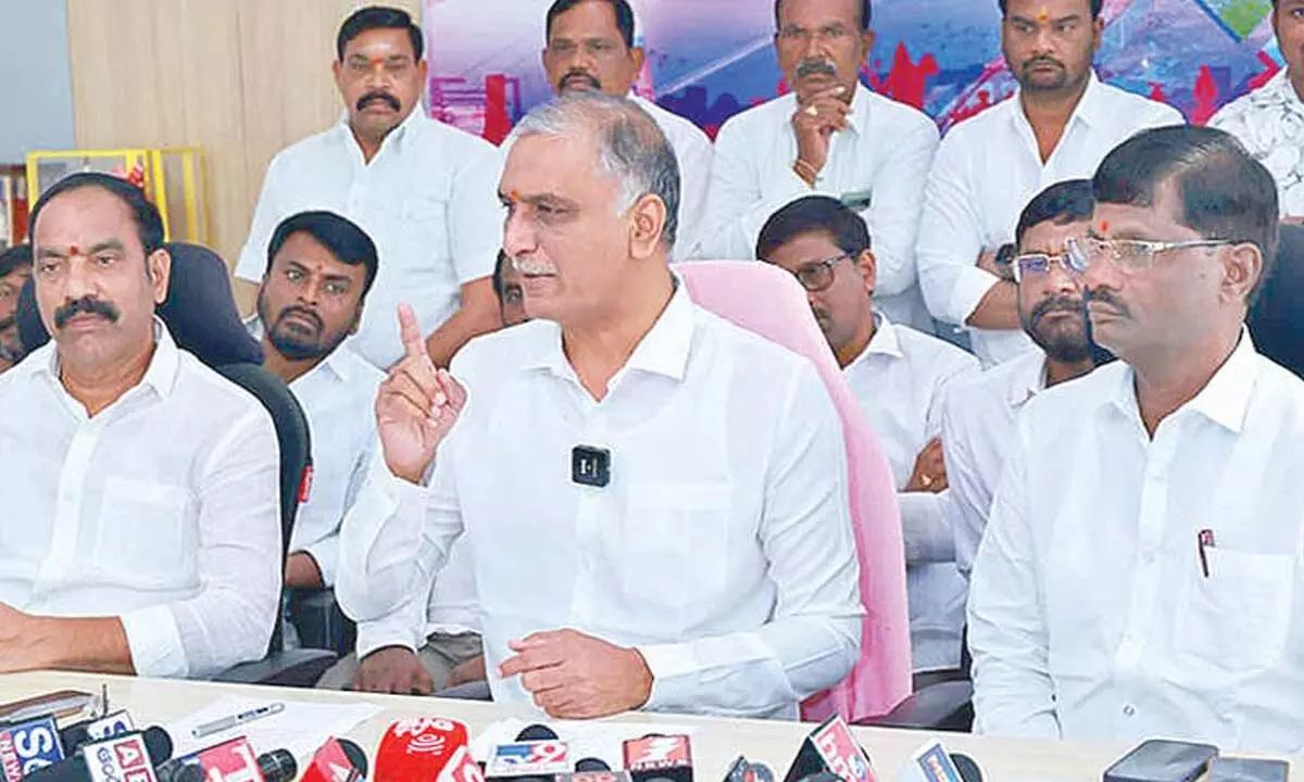 Harish criticizes Congress government for poor irrigation management