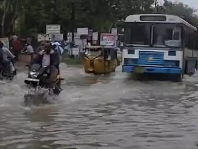 Heavy Rain Causes Flooding in Warangal