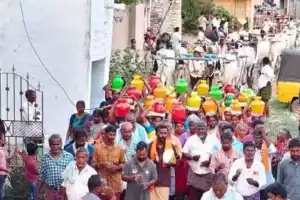 Jallapuram Villagers Use 101 Bulls and Krishna Water to Pray for Rain
