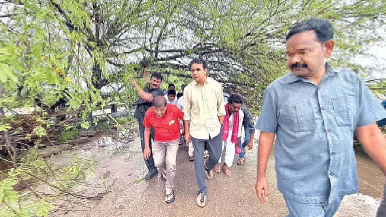 KTR criticizes Revanth for ignoring flood crisis