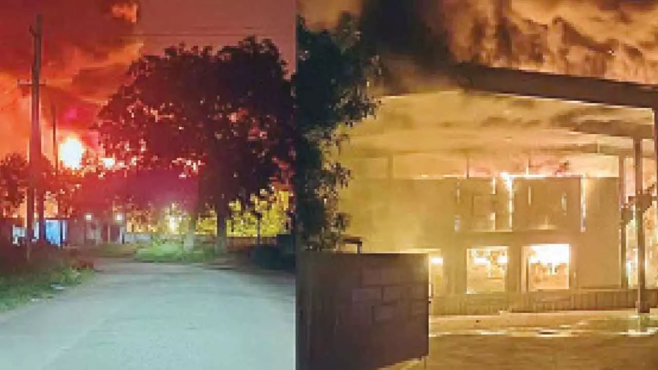 Large fire erupts at pharmaceutical storage facility