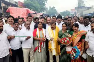 Minister Seethakka starts development projects in Chevella