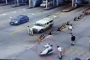 Person hit by scooter at Pantangi toll plaza injured
