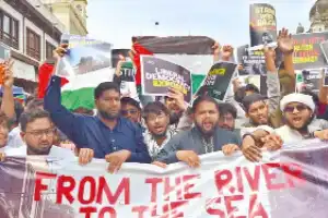 Protest against genocide and starvation in Gaza
