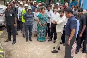 Revanth Reddy Visits Flooded Areas in Hyderabad During Rains