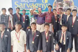 Sarvajna students win under-14 Rajiv Gandhi cricket trophy