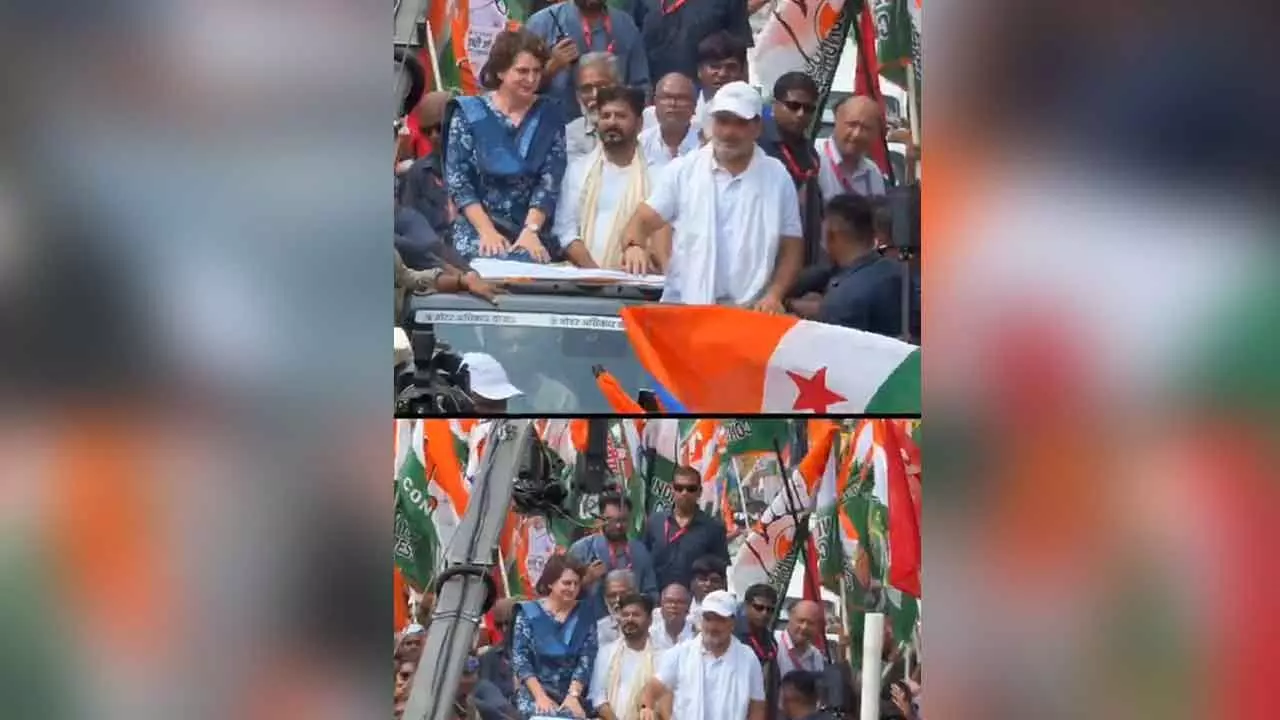 Telangana CM Revanth Reddy Joins Voter Rights March in Bihar