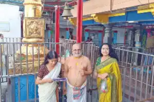 Travancore royal family visits Chilkur Balaji temple