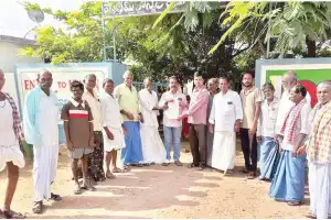 Villager receives CMRF check