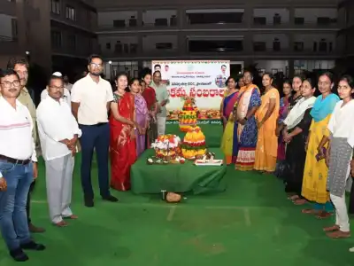 Bathukamma festival celebrated at Collector’s office with DC Adarsh Surabhi