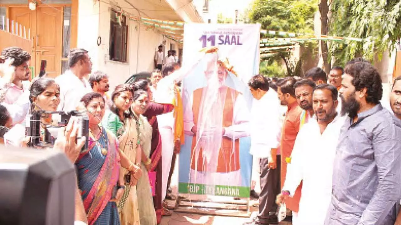 BJP Telangana marks PM Modi’s 75th birthday with devotion and service