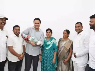 BRS Couple Names Son Suryansh with KTR’s Blessings