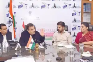 Chief Minister Revanth asks Gadkari for funds for RRR project