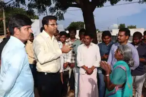 Collector Checks Indiramma Housing Progress in Aiza