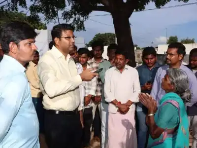 Collector Checks Indiramma Housing Progress in Aiza